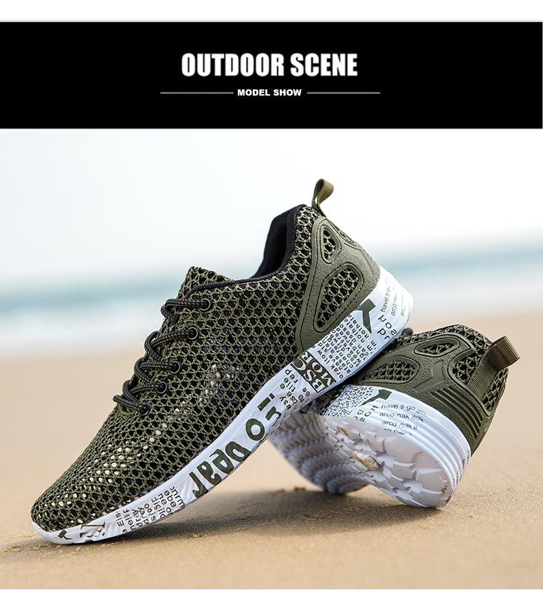 Chaussures d'eau respirantes à séchage rapide pour hommes, chaussures de pêche et de pataugeoire, baskets d'eau ultra-légères et respirantes, chaussures de marche antidérapantes, baskets de sport à la mode