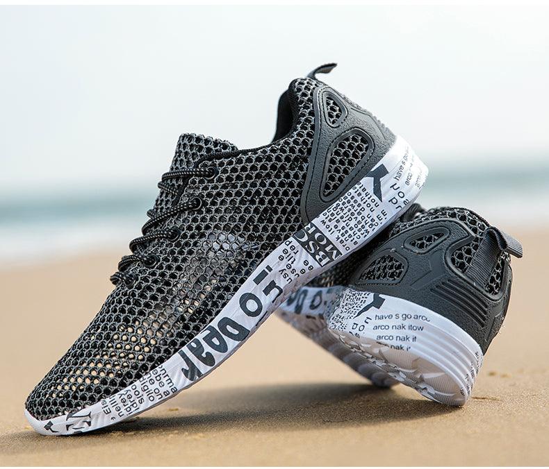 Chaussures d'eau respirantes à séchage rapide pour hommes, chaussures de pêche et de pataugeoire, baskets d'eau ultra-légères et respirantes, chaussures de marche antidérapantes, baskets de sport à la mode