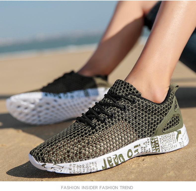 Chaussures d'eau respirantes à séchage rapide pour hommes, chaussures de pêche et de pataugeoire, baskets d'eau ultra-légères et respirantes, chaussures de marche antidérapantes, baskets de sport à la mode