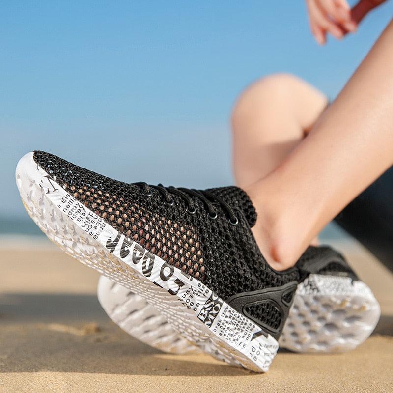 Chaussures d'eau respirantes à séchage rapide pour hommes, chaussures de pêche et de pataugeoire, baskets d'eau ultra-légères et respirantes, chaussures de marche antidérapantes, baskets de sport à la mode