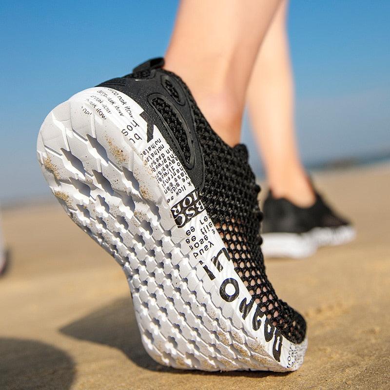 Chaussures d'eau respirantes à séchage rapide pour hommes, chaussures de pêche et de pataugeoire, baskets d'eau ultra-légères et respirantes, chaussures de marche antidérapantes, baskets de sport à la mode