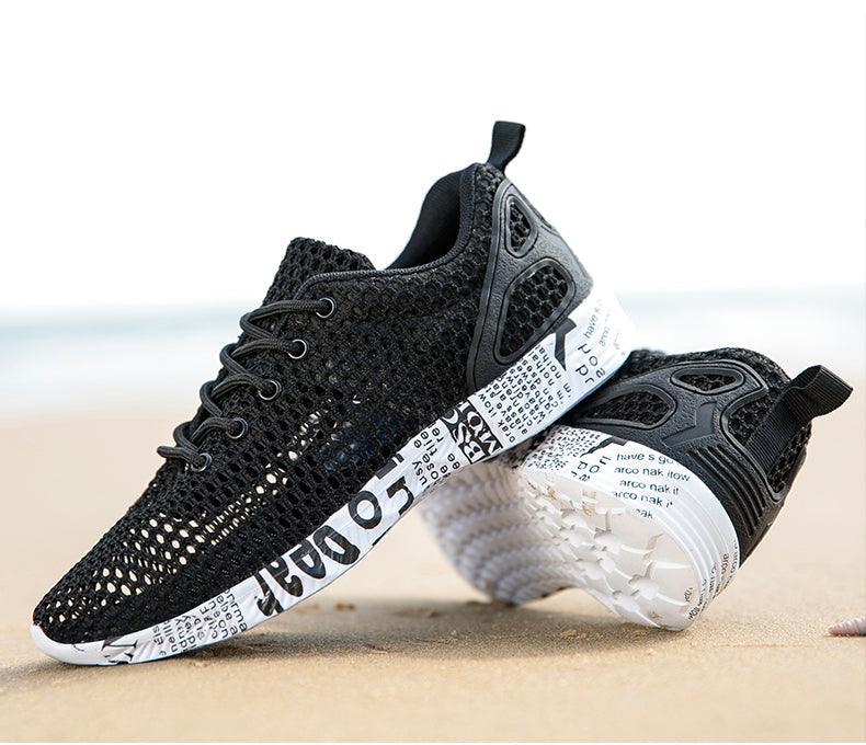Chaussures d'eau respirantes à séchage rapide pour hommes, chaussures de pêche et de pataugeoire, baskets d'eau ultra-légères et respirantes, chaussures de marche antidérapantes, baskets de sport à la mode