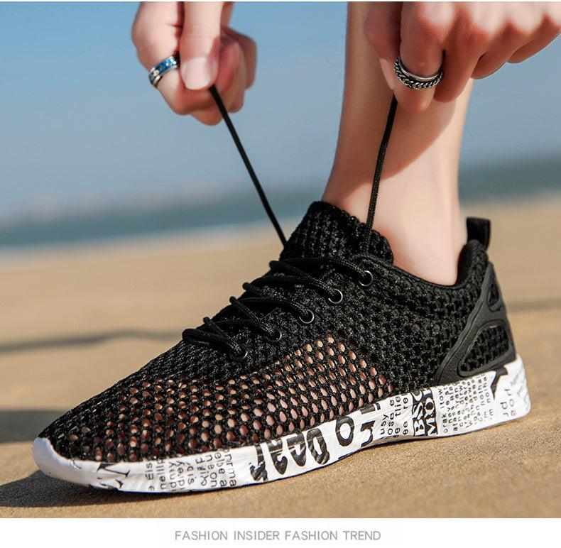 Chaussures d'eau respirantes à séchage rapide pour hommes, chaussures de pêche et de pataugeoire, baskets d'eau ultra-légères et respirantes, chaussures de marche antidérapantes, baskets de sport à la mode