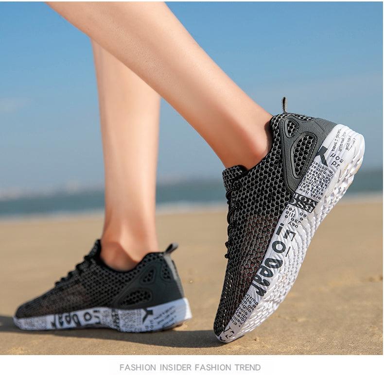 Chaussures d'eau respirantes à séchage rapide pour hommes, chaussures de pêche et de pataugeoire, baskets d'eau ultra-légères et respirantes, chaussures de marche antidérapantes, baskets de sport à la mode