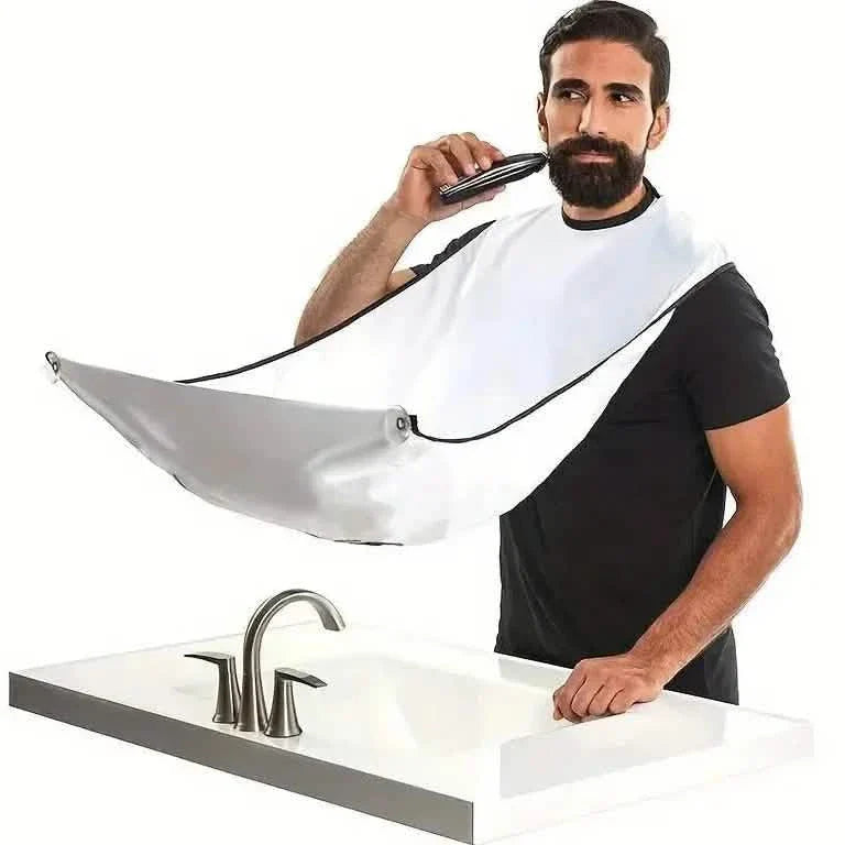 Tablier de rasage pour homme - Accessoires de toilettage avec deux ventouses