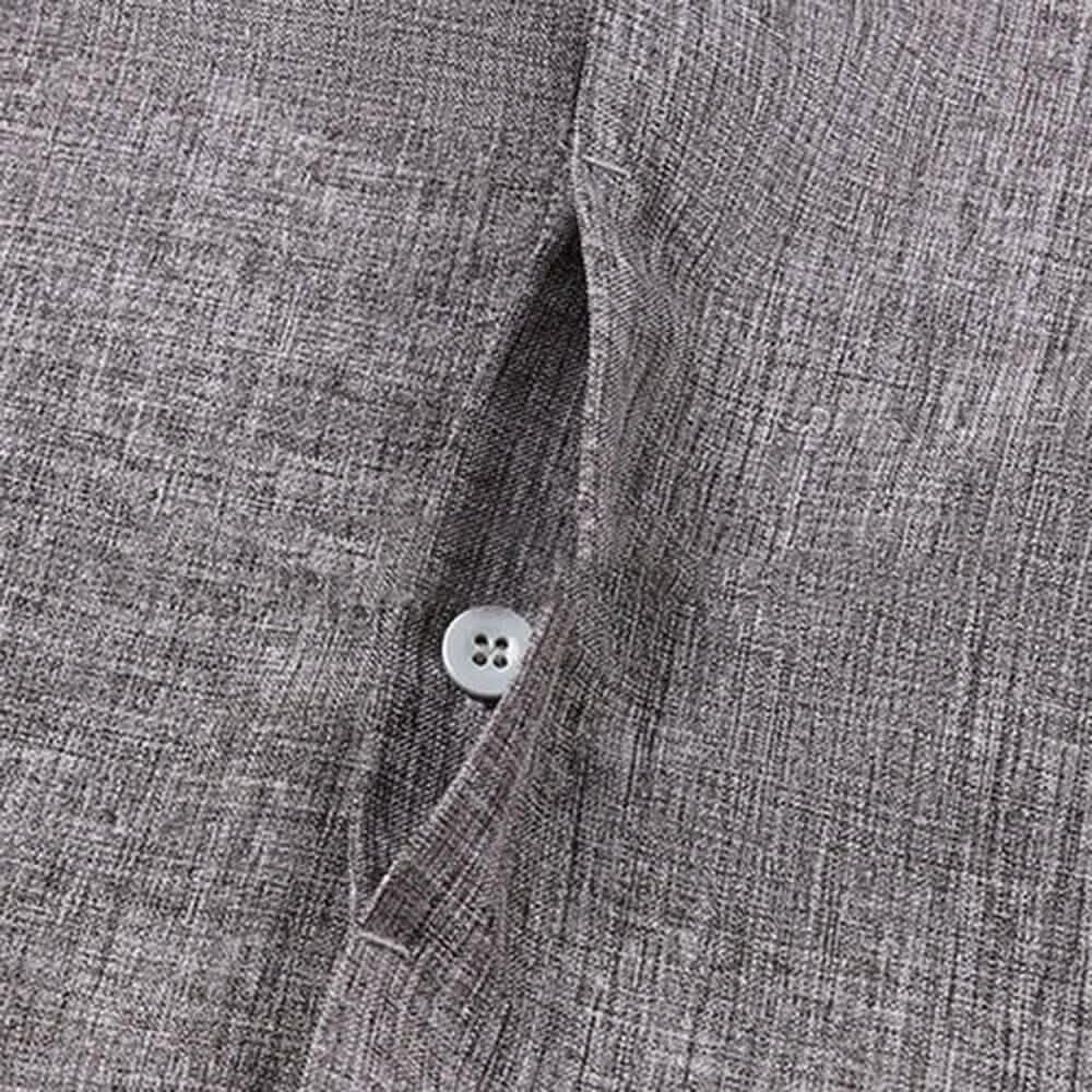 Chemise boutonnée à manches courtes et revers unis pour homme