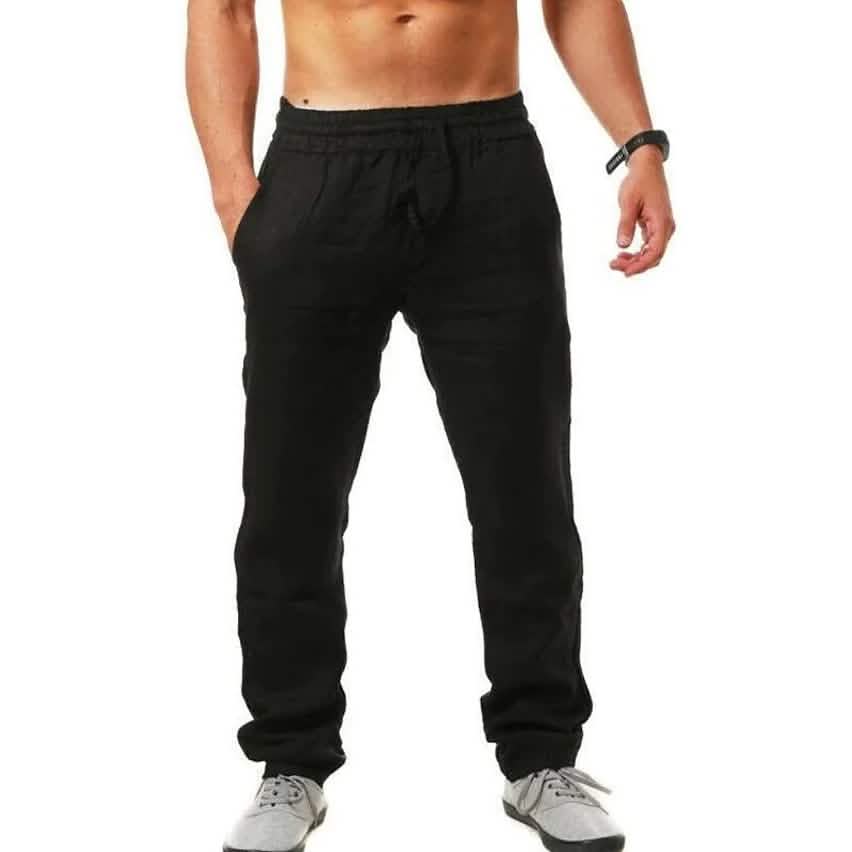Pantalon droit décontracté respirant pour homme