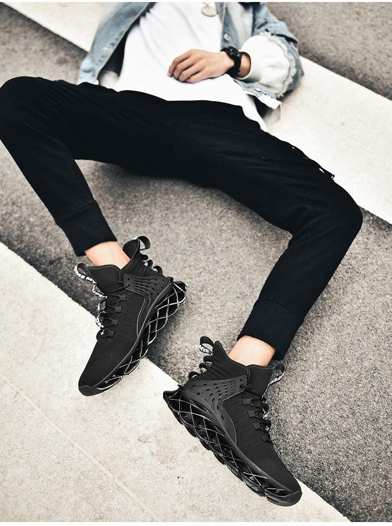 Chaussures Décontractées de Luxe pour Homme Baskets Blanches de Course Tendance Été Baskets Homme Mode Sport Course Antidérapantes Chaussures Décontractées Athlétiques Tennis Marche Extérieur Design Moderne