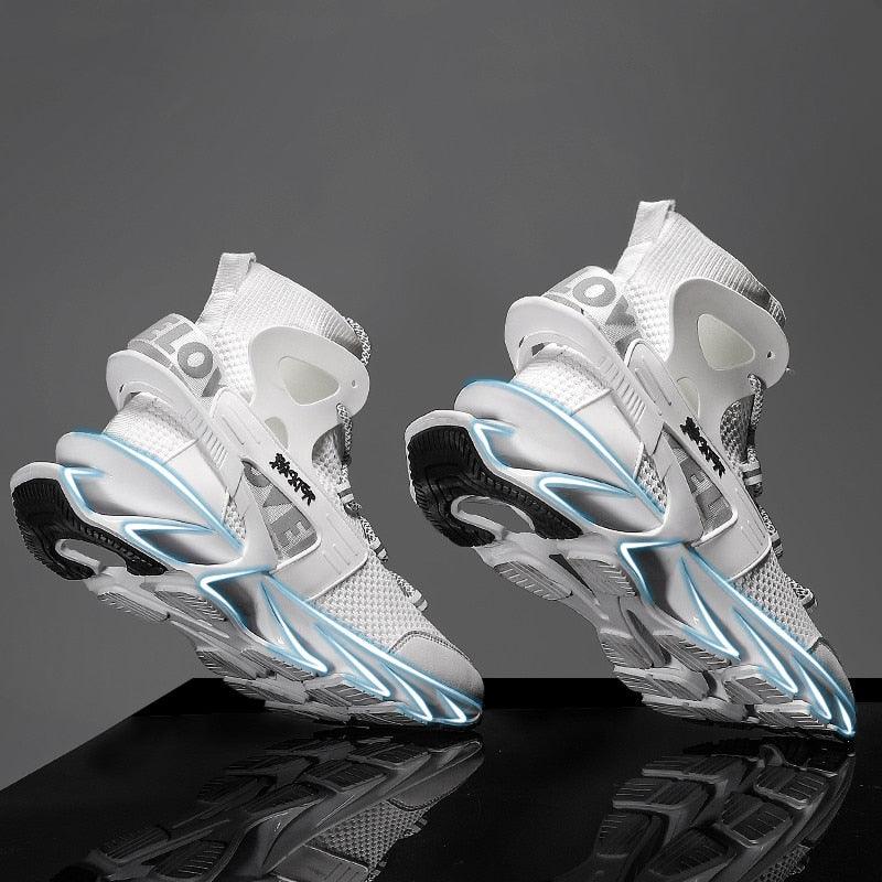 Chaussures Décontractées de Luxe pour Homme Baskets Blanches de Course Tendance Été Baskets Homme Mode Sport Course Antidérapantes Chaussures Décontractées Athlétiques Tennis Marche Extérieur Design Moderne