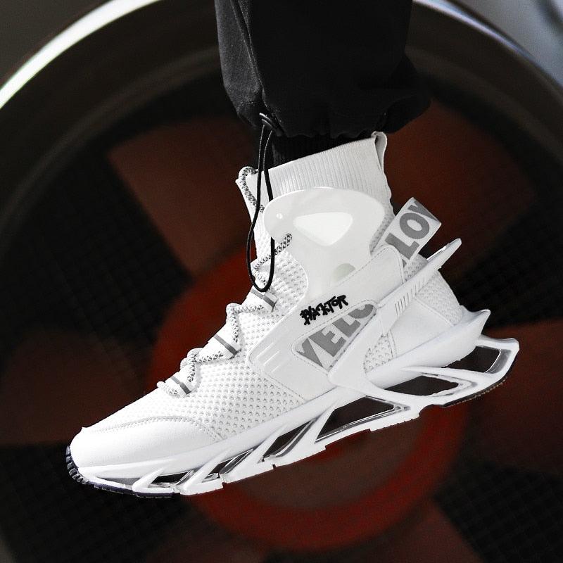 Chaussures Décontractées de Luxe pour Homme Baskets Blanches de Course Tendance Été Baskets Homme Mode Sport Course Antidérapantes Chaussures Décontractées Athlétiques Tennis Marche Extérieur Design Moderne