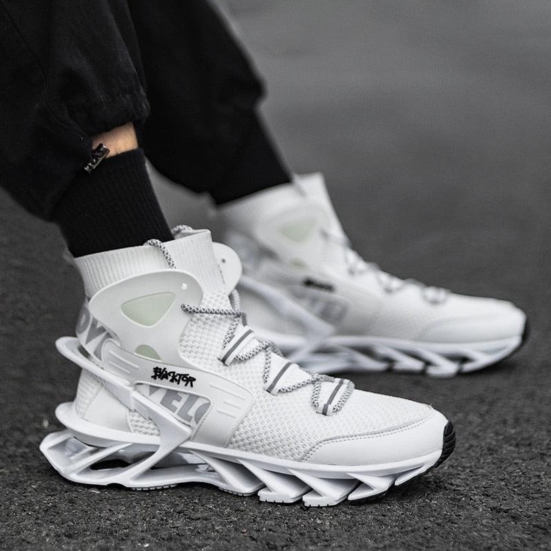 Chaussures Décontractées de Luxe pour Homme Baskets Blanches de Course Tendance Été Baskets Homme Mode Sport Course Antidérapantes Chaussures Décontractées Athlétiques Tennis Marche Extérieur Design Moderne
