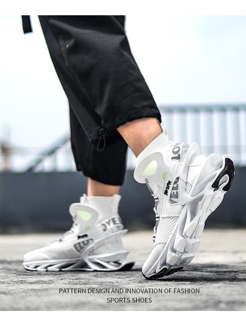 Chaussures Décontractées de Luxe pour Homme Baskets Blanches de Course Tendance Été Baskets Homme Mode Sport Course Antidérapantes Chaussures Décontractées Athlétiques Tennis Marche Extérieur Design Moderne