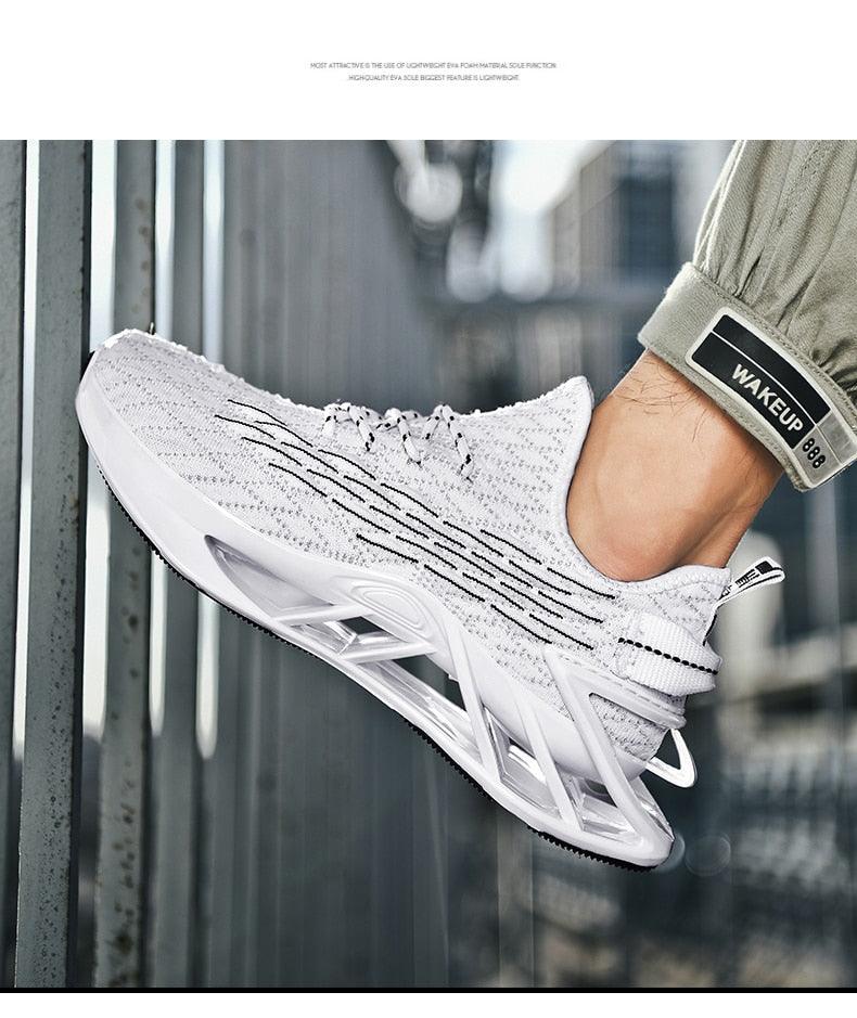 Chaussures Décontractées de Luxe pour Homme Baskets Blanches de Course Tendance Été Baskets Homme Mode Sport Course Antidérapantes Chaussures Décontractées Athlétiques Tennis Marche Extérieur Design Moderne