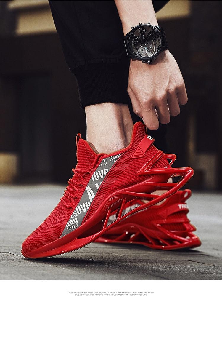 Chaussures Décontractées de Luxe pour Homme Baskets Blanches de Course Tendance Été Baskets Homme Mode Sport Course Antidérapantes Chaussures Décontractées Athlétiques Tennis Marche Extérieur Design Moderne