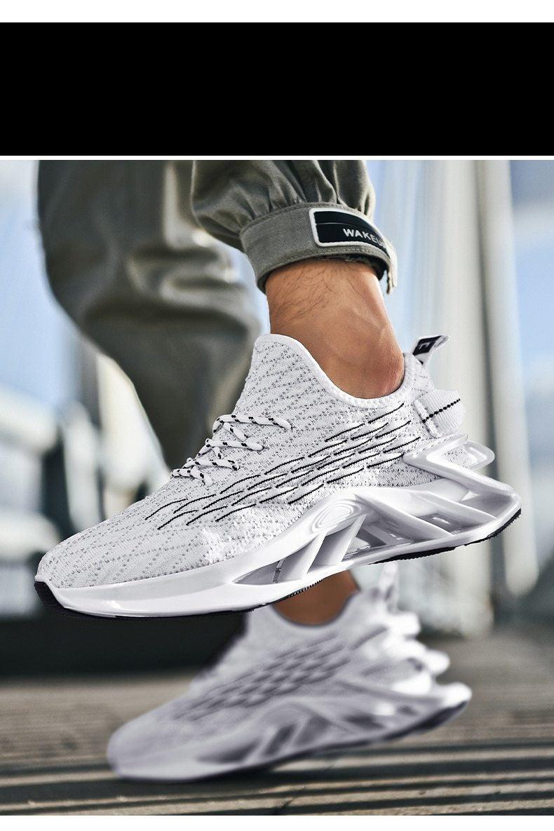 Chaussures Décontractées de Luxe pour Homme Baskets Blanches de Course Tendance Été Baskets Homme Mode Sport Course Antidérapantes Chaussures Décontractées Athlétiques Tennis Marche Extérieur Design Moderne