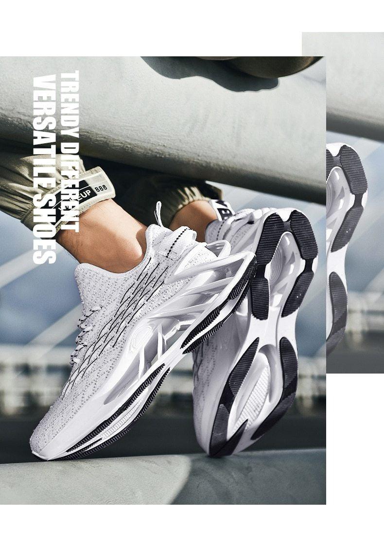 Chaussures Décontractées de Luxe pour Homme Baskets Blanches de Course Tendance Été Baskets Homme Mode Sport Course Antidérapantes Chaussures Décontractées Athlétiques Tennis Marche Extérieur Design Moderne