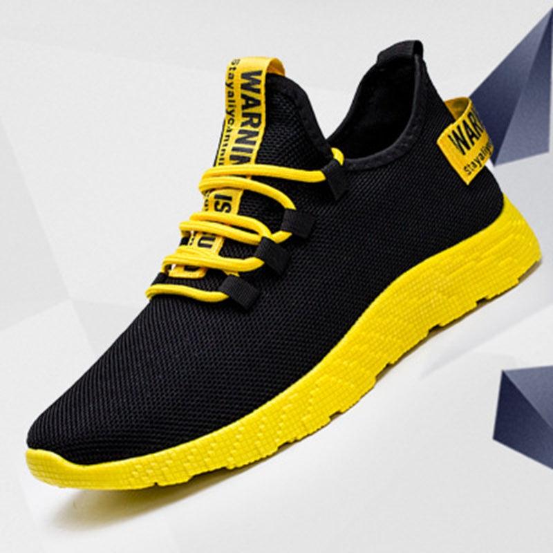 Chaussures décontractées pour homme Baskets Respirantes Antidérapantes en Maille à Lacets Résistantes à l'usure Chaussures à enfiler pour homme Tennis Marche Chaussures décontractées Noir Sport Gym Baskets respirantes