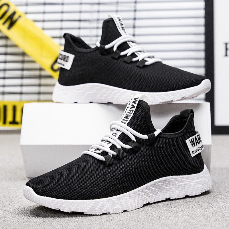 Chaussures décontractées pour homme Baskets Respirantes Antidérapantes en Maille à Lacets Résistantes à l'usure Chaussures à enfiler pour homme Tennis Marche Chaussures décontractées Noir Sport Gym Baskets respirantes