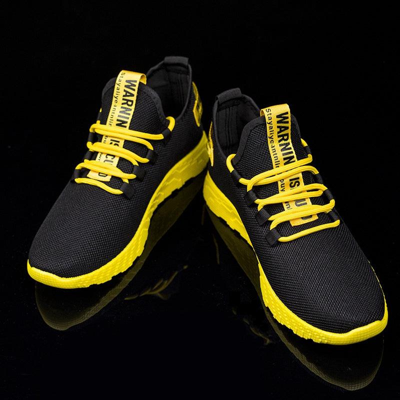 Chaussures décontractées pour homme Baskets Respirantes Antidérapantes en Maille à Lacets Résistantes à l'usure Chaussures à enfiler pour homme Tennis Marche Chaussures décontractées Noir Sport Gym Baskets respirantes