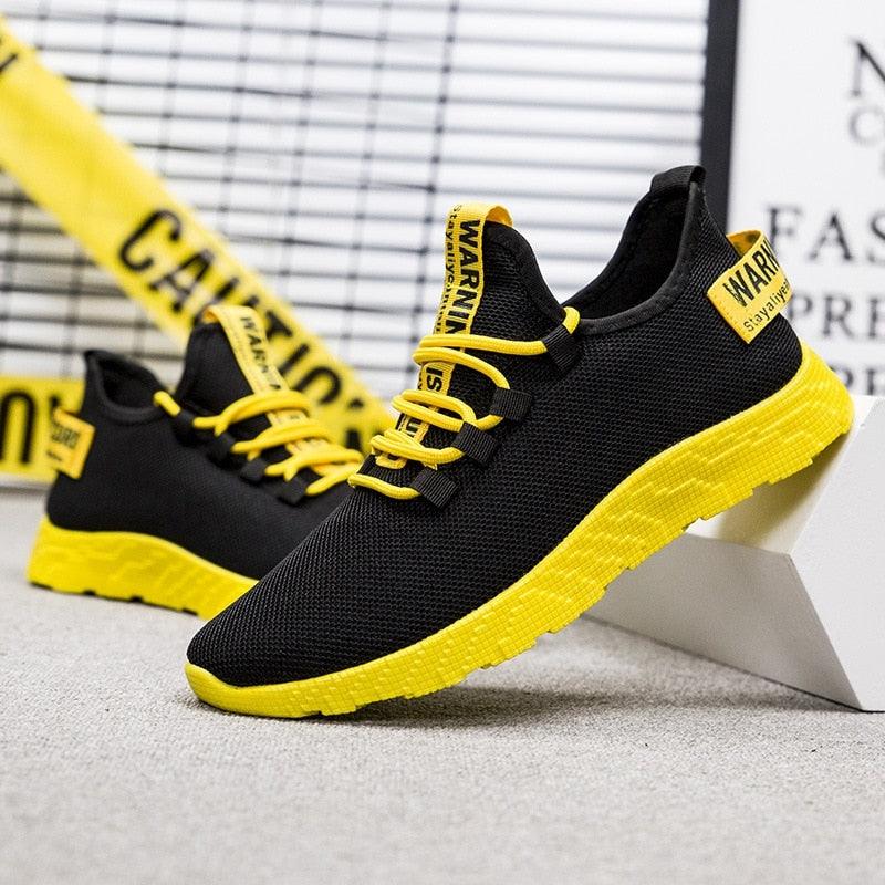 Chaussures décontractées pour homme Baskets Respirantes Antidérapantes en Maille à Lacets Résistantes à l'usure Chaussures à enfiler pour homme Tennis Marche Chaussures décontractées Noir Sport Gym Baskets respirantes