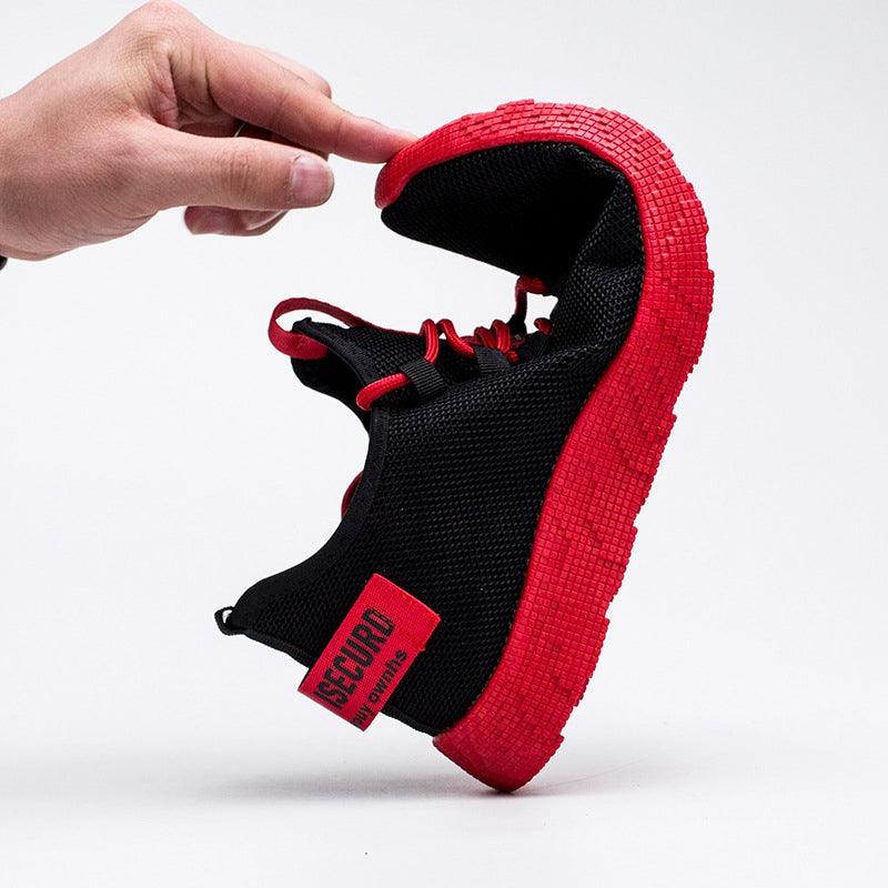 Chaussures décontractées pour homme Baskets Respirantes Antidérapantes en Maille à Lacets Résistantes à l'usure Chaussures à enfiler pour homme Tennis Marche Chaussures décontractées Noir Sport Gym Baskets respirantes