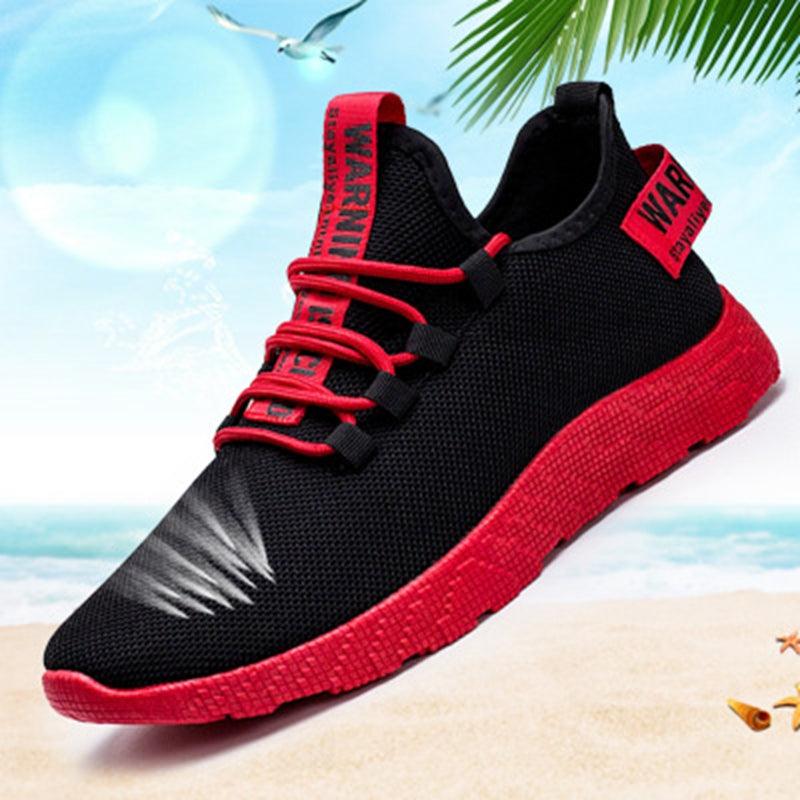 Chaussures décontractées pour homme Baskets Respirantes Antidérapantes en Maille à Lacets Résistantes à l'usure Chaussures à enfiler pour homme Tennis Marche Chaussures décontractées Noir Sport Gym Baskets respirantes