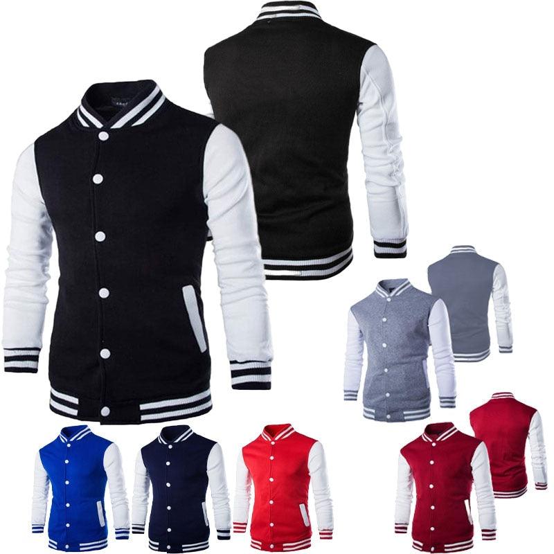 Veste décontractée pour homme coupe ajustée, Blouson aviateur pour homme/garçon, Design de mode classique et élégant, Veste universitaire confortable pour homme, Blouson lycée à manches longues