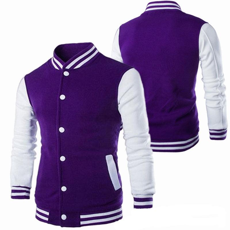 Veste décontractée pour homme coupe ajustée, Blouson aviateur pour homme/garçon, Design de mode classique et élégant, Veste universitaire confortable pour homme, Blouson lycée à manches longues