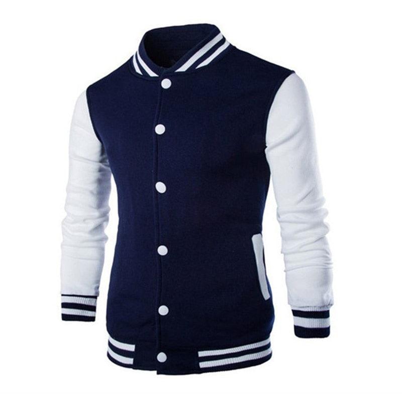 Veste décontractée pour homme coupe ajustée, Blouson aviateur pour homme/garçon, Design de mode classique et élégant, Veste universitaire confortable pour homme, Blouson lycée à manches longues