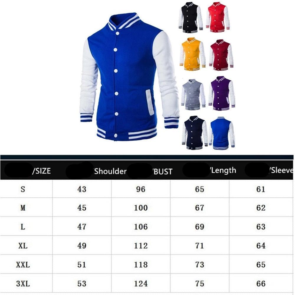 Veste décontractée pour homme coupe ajustée, Blouson aviateur pour homme/garçon, Design de mode classique et élégant, Veste universitaire confortable pour homme, Blouson lycée à manches longues
