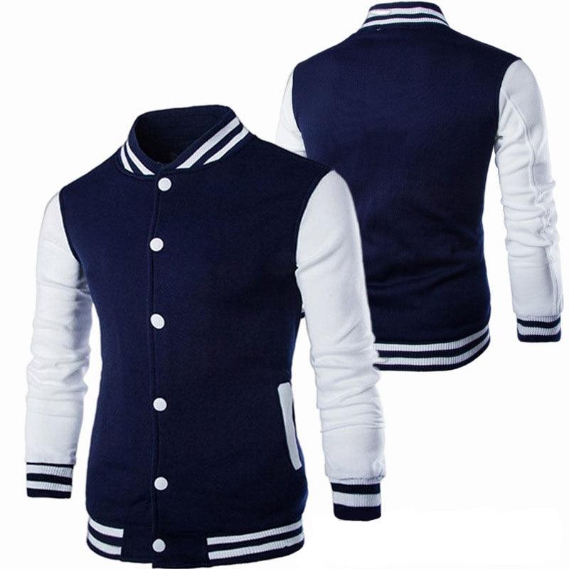 Veste décontractée pour homme coupe ajustée, Blouson aviateur pour homme/garçon, Design de mode classique et élégant, Veste universitaire confortable pour homme, Blouson lycée à manches longues