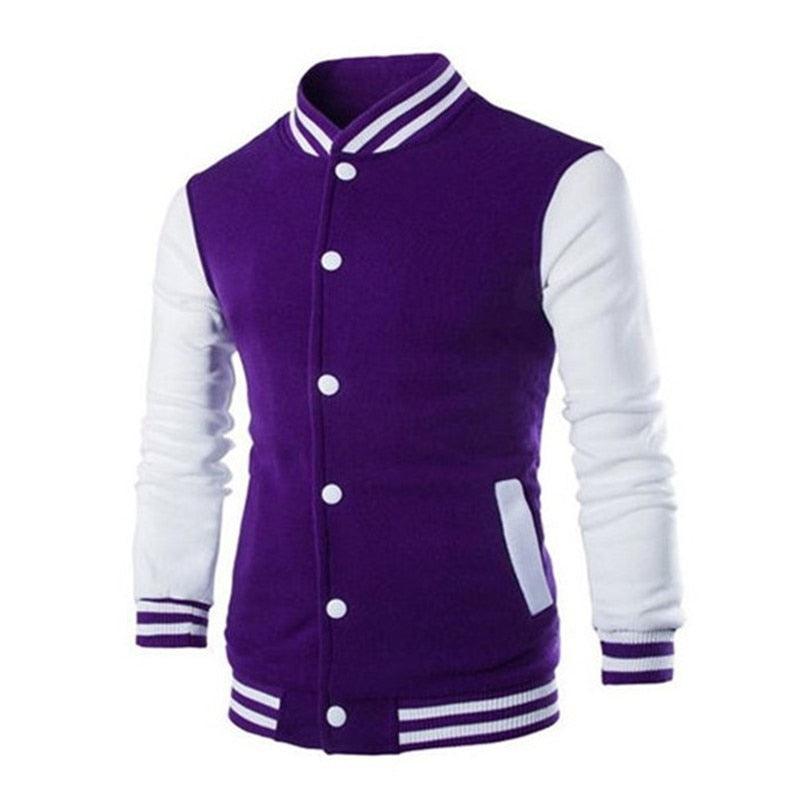 Veste décontractée pour homme coupe ajustée, Blouson aviateur pour homme/garçon, Design de mode classique et élégant, Veste universitaire confortable pour homme, Blouson lycée à manches longues