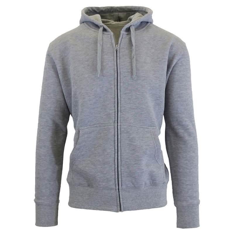 Chandail à capuchon doublé de molleton zippé pour homme