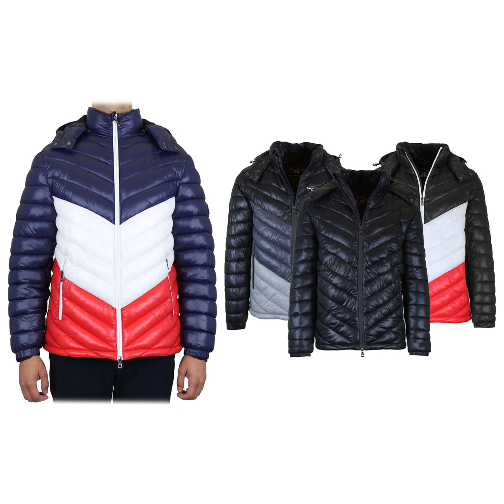 Doudoune matelassée à capuche pour homme