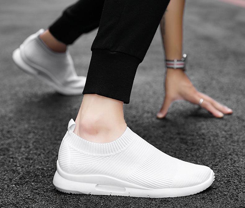Chaussures de course légères pour hommes, baskets de jogging respirantes, chaussures décontractées pour couples, chaussures de marche d'extérieur antidérapantes, chaussures de sport décontractées en maille pour l'entraînement