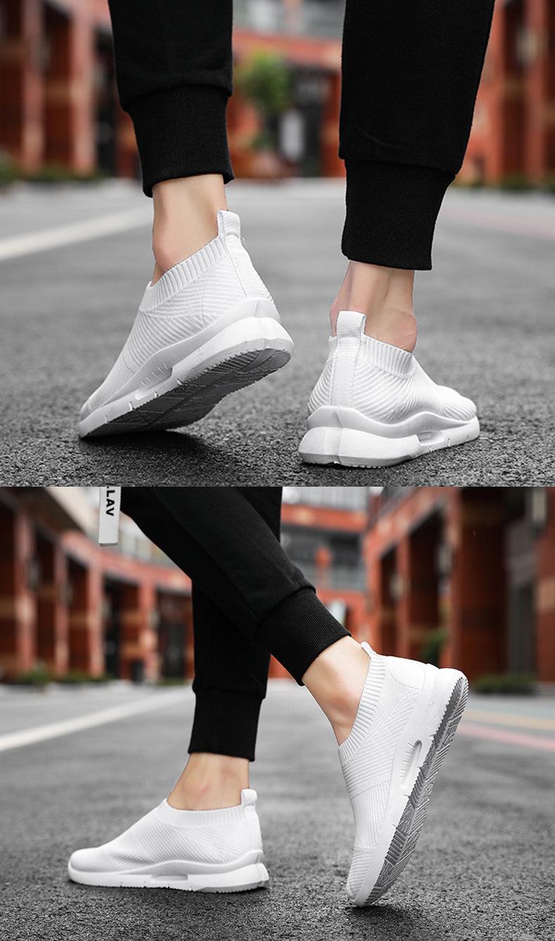 Chaussures de course légères pour hommes, baskets de jogging respirantes, chaussures décontractées pour couples, chaussures de marche d'extérieur antidérapantes, chaussures de sport décontractées en maille pour l'entraînement
