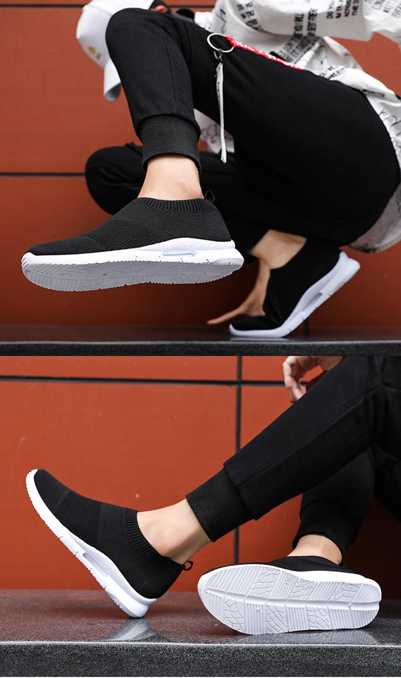 Chaussures de course légères pour hommes, baskets de jogging respirantes, chaussures décontractées pour couples, chaussures de marche d'extérieur antidérapantes, chaussures de sport décontractées en maille pour l'entraînement