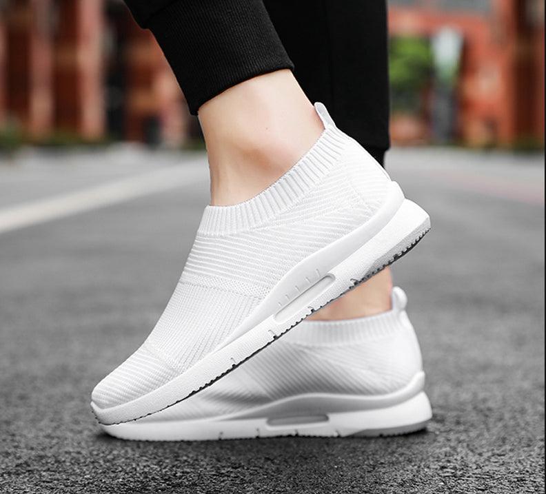 Chaussures de course légères pour hommes, baskets de jogging respirantes, chaussures décontractées pour couples, chaussures de marche d'extérieur antidérapantes, chaussures de sport décontractées en maille pour l'entraînement
