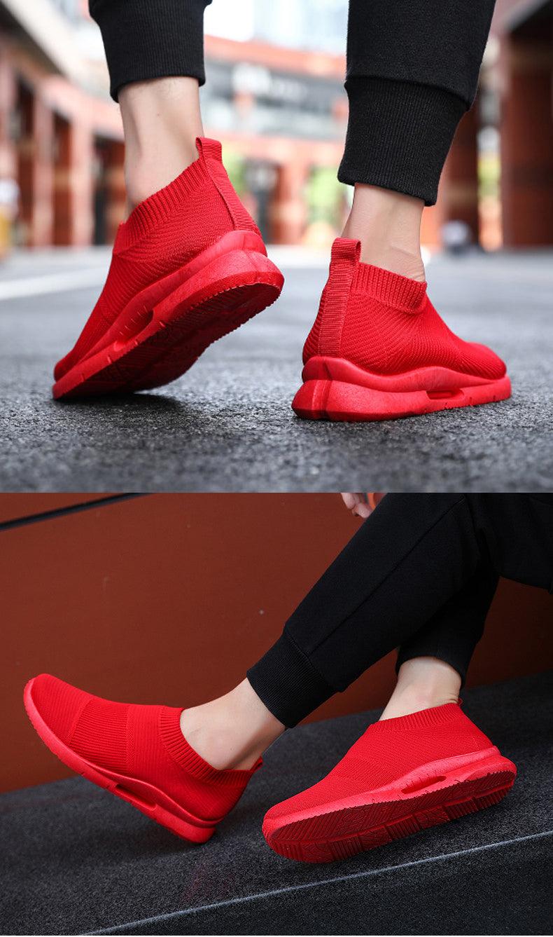 Chaussures de course légères pour hommes, baskets de jogging respirantes, chaussures décontractées pour couples, chaussures de marche d'extérieur antidérapantes, chaussures de sport décontractées en maille pour l'entraînement