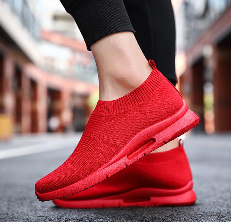 Chaussures de course légères pour hommes, baskets de jogging respirantes, chaussures décontractées pour couples, chaussures de marche d'extérieur antidérapantes, chaussures de sport décontractées en maille pour l'entraînement