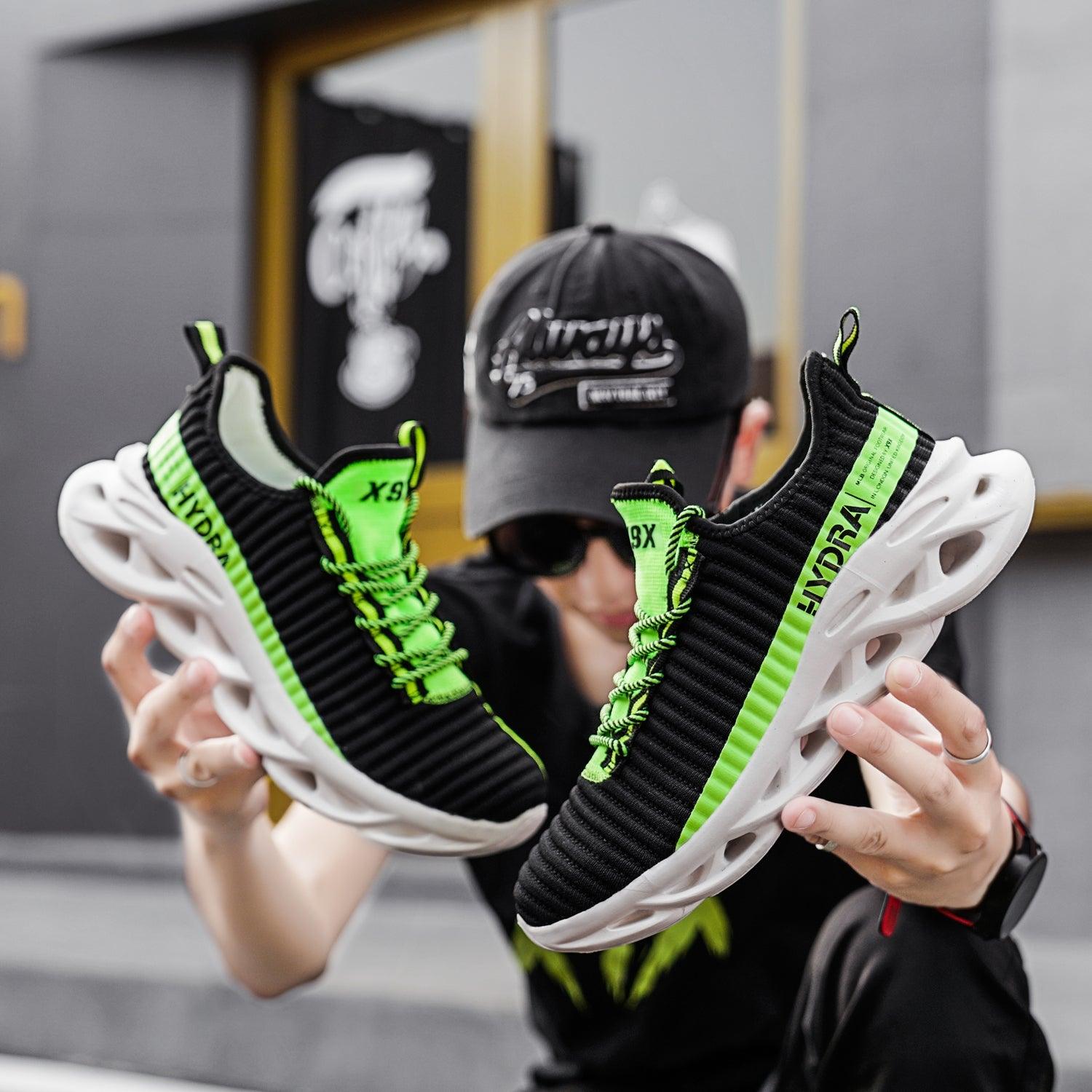 Baskets modernes pour hommes, respirantes, noires, tendance, pour la marche, décontractées, légères, de sport, antidérapantes, pour le tennis