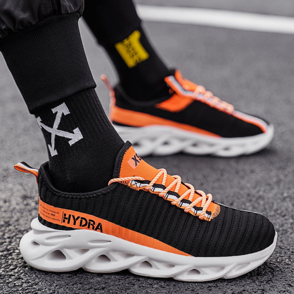 Baskets modernes pour hommes, respirantes, noires, tendance, pour la marche, décontractées, légères, de sport, antidérapantes, pour le tennis