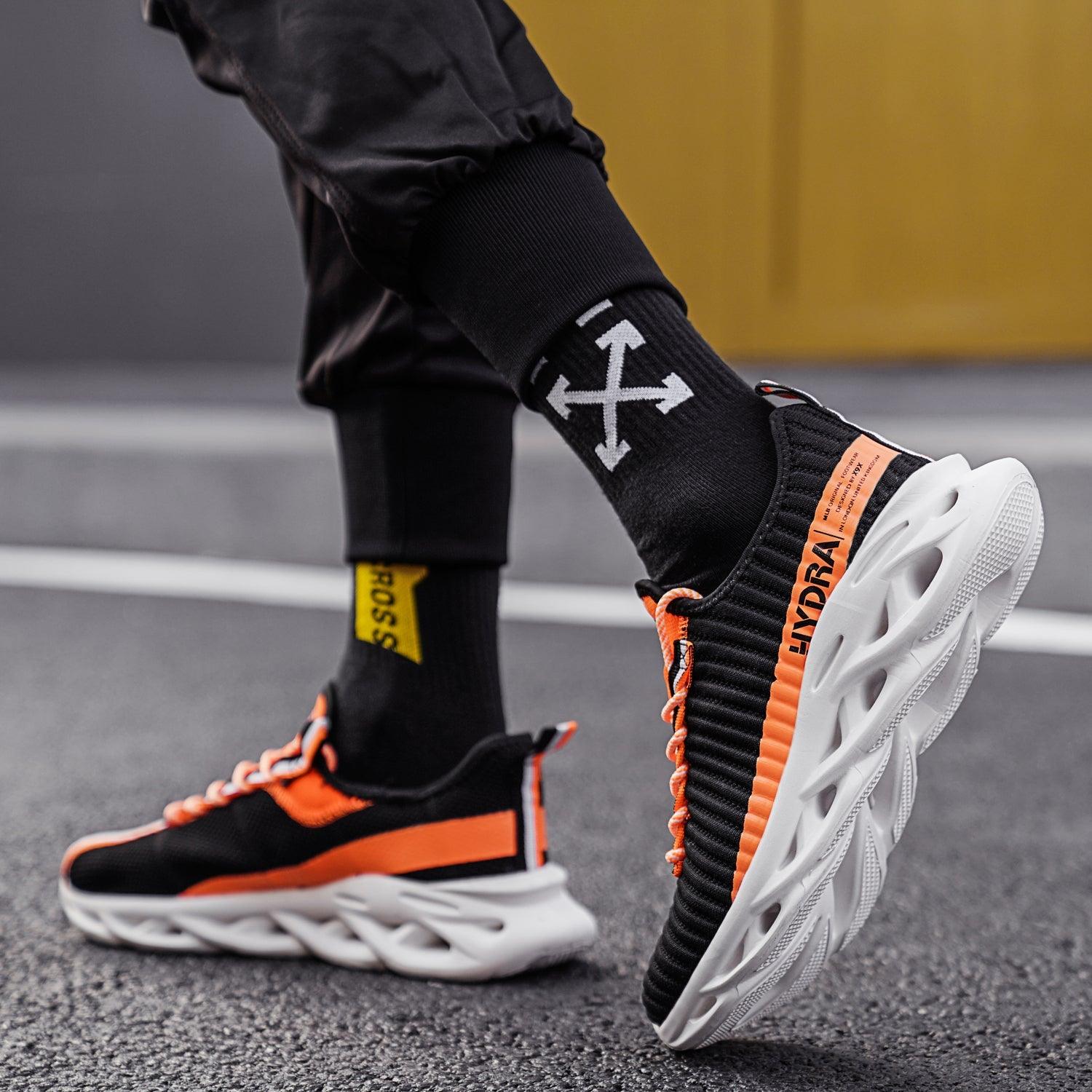 Baskets modernes pour hommes, respirantes, noires, tendance, pour la marche, décontractées, légères, de sport, antidérapantes, pour le tennis