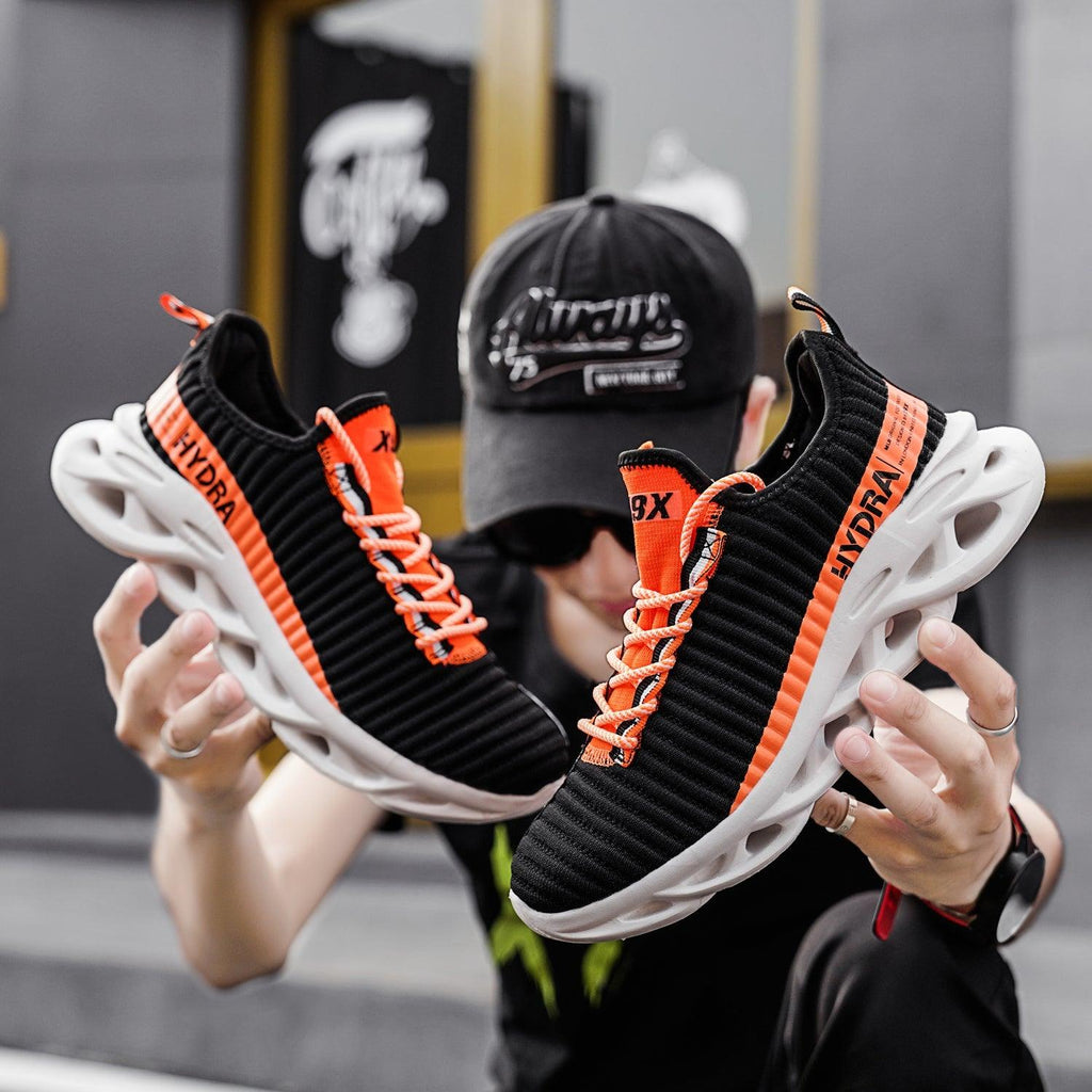Baskets modernes pour hommes, respirantes, noires, tendance, pour la marche, décontractées, légères, de sport, antidérapantes, pour le tennis