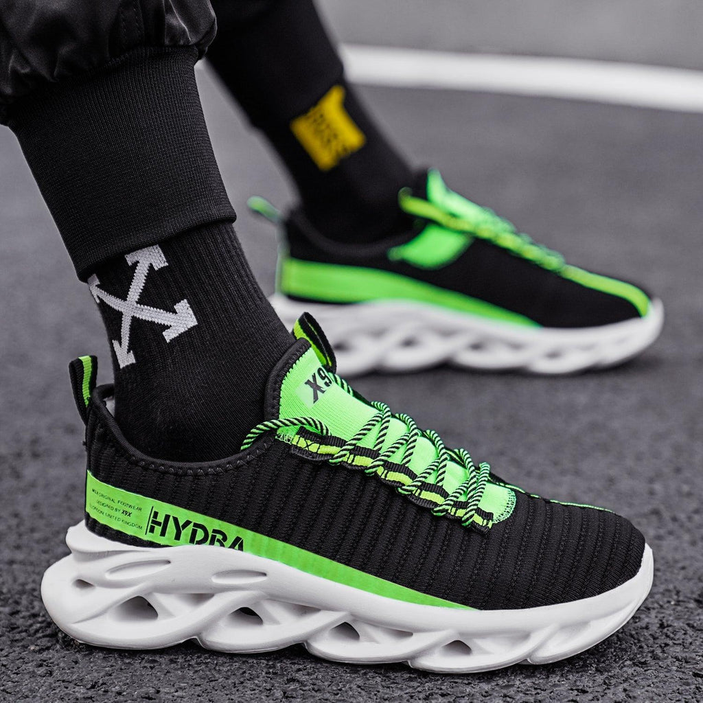 Baskets modernes pour hommes, respirantes, noires, tendance, pour la marche, décontractées, légères, de sport, antidérapantes, pour le tennis