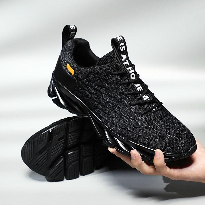 Baskets modernes pour hommes Chaussures de course respirantes Sport de plein air Décontracté Couples Gym Baskets de sport de tennis respirantes à semelle au design unique et léger pour hommes