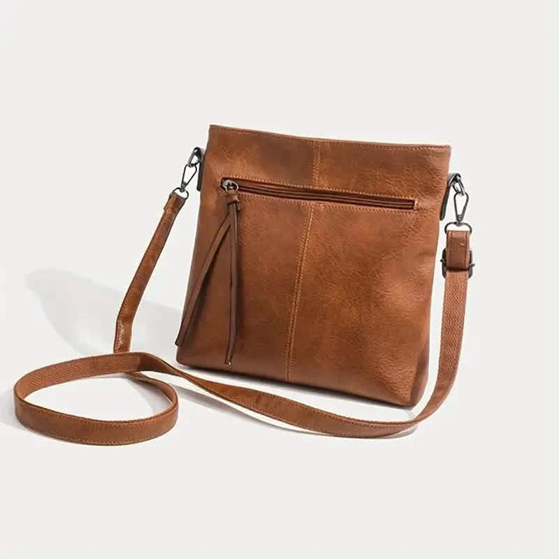 Sac à bandoulière rétro en cuir PU pour homme, sac décontracté simple et tendance avec sangle réglable