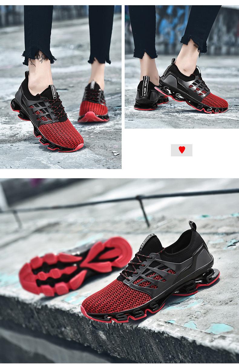 Baskets de course respirantes pour hommes, chaussures décontractées à la mode pour couple, chaussures de sport de course respirantes d'extérieur, baskets de sport amortissantes, chaussures de sport élégantes pour la marche et l'athlétisme