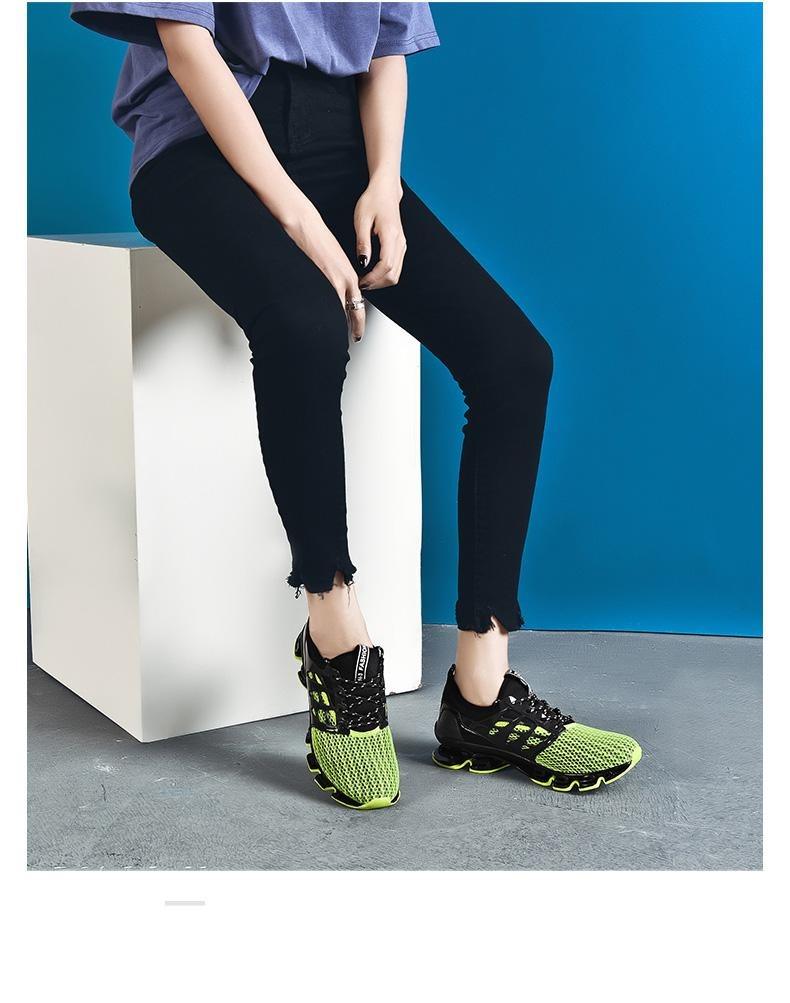 Baskets de course respirantes pour hommes, chaussures décontractées à la mode pour couple, chaussures de sport de course respirantes d'extérieur, baskets de sport amortissantes, chaussures de sport élégantes pour la marche et l'athlétisme