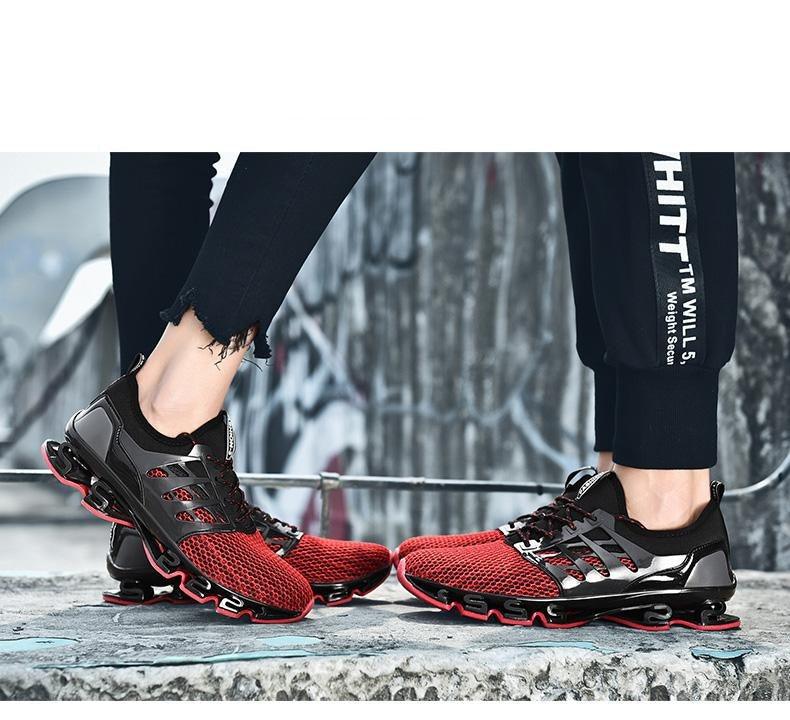 Baskets de course respirantes pour hommes, chaussures décontractées à la mode pour couple, chaussures de sport de course respirantes d'extérieur, baskets de sport amortissantes, chaussures de sport élégantes pour la marche et l'athlétisme